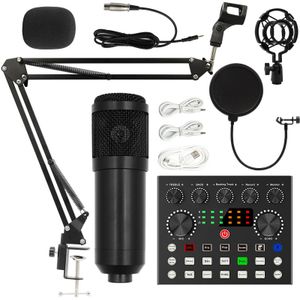 XY Sound card set V8 Card Podcast Microfone Pod Cast Mic Karaoke Kit Usb BM800 Live Recording Studio Condenser Microphone