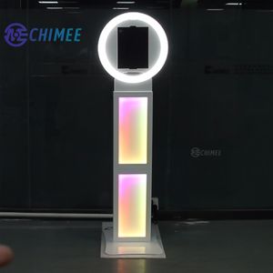 Party supplier Modern and Stylish Easy Assemble Selfie iPad PhotoBooth Light Box Round LED Ring Light IPad Photo Booth Machine