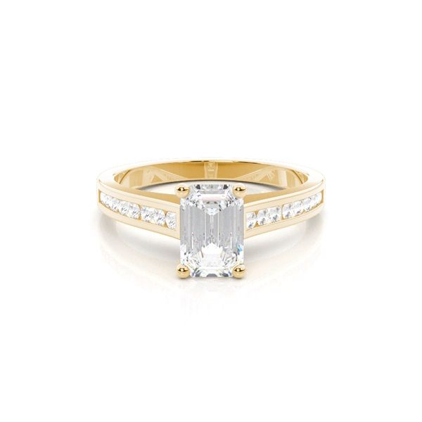 India Origin Supplier & Exporter of Fine Gold Jewelry White Gold Real Diamond Women Engagement Ring with Custom Design
