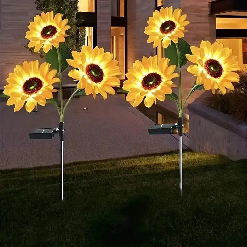 Outdoor waterproof garden park lights Solar sunflower lights LED garden decoration simulation sunflower lights