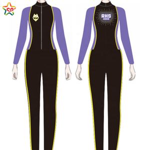 Custom Women Dance Leggings Warm up suits Rhinestones LOGO Cheer Warm Up Jackets for men