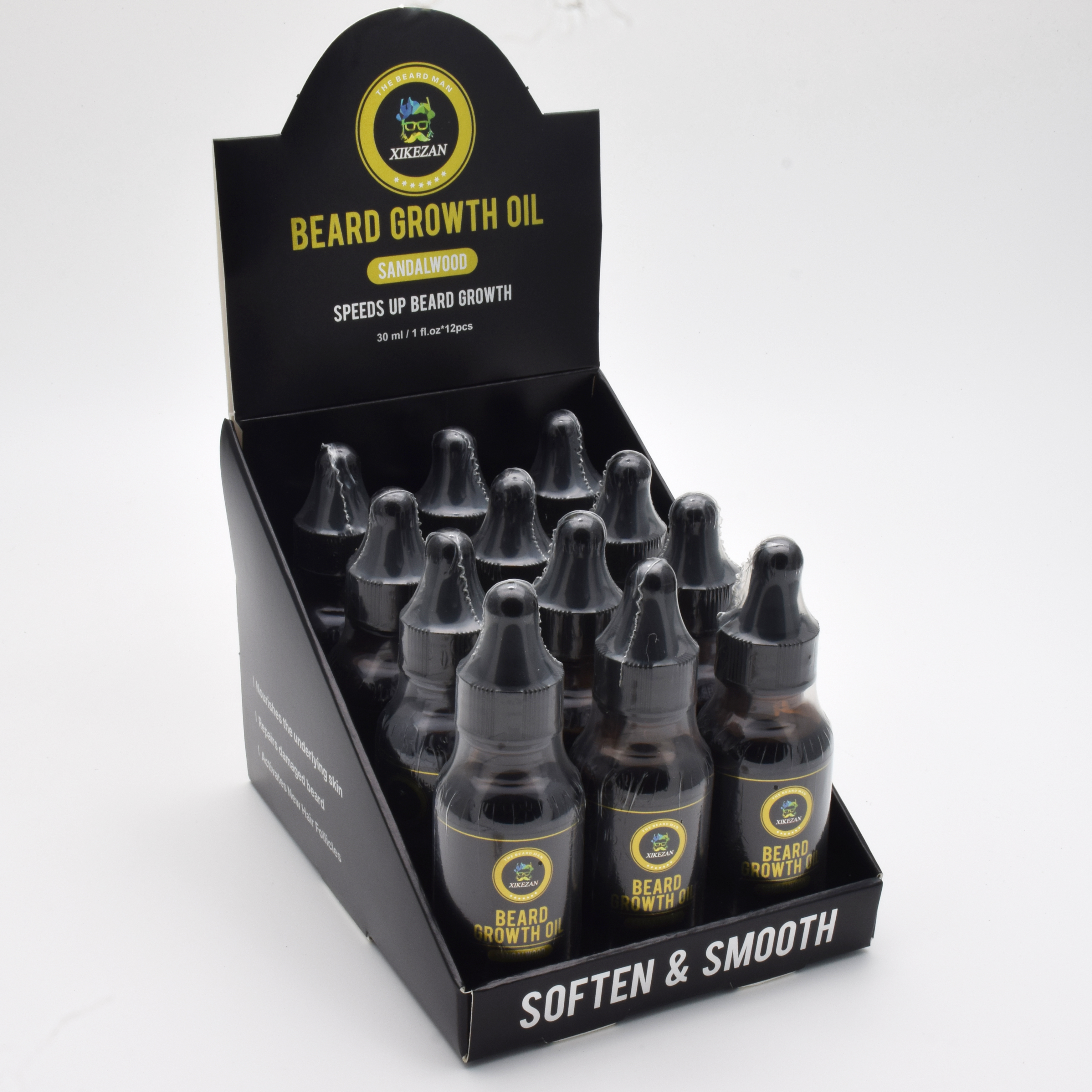 New design Custom Logo Beard Growth Oil Kit Natural Organic Beard Growth Oil