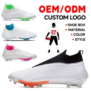 Full Custom Professional Non-Slip High Quality High Top Turf Rugby Boots Men Youth American Football Cleats