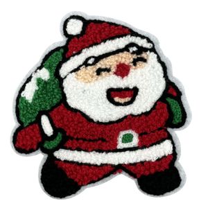 Wholesale Custom Iron-On Christmas Chenille Patches Handmade Felt and Leather with PVC Logo Heat Embroidery for Clothes