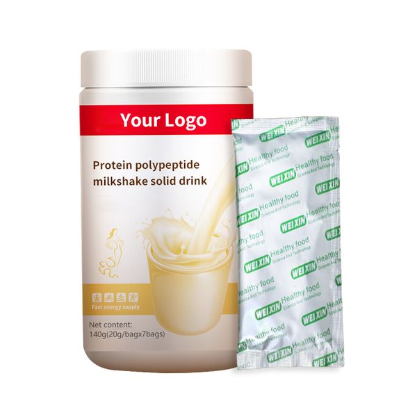 Private label supplements solid beverage Protein polypeptide milkshake drinking slim milk tea protein powder
