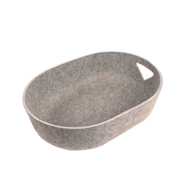 Polyester fiber hard PET felt household items makeup organizer storage baskets gray tray for closet storage & organization