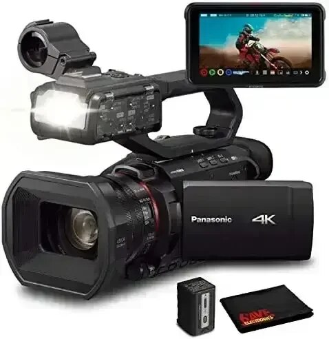 Lewis Supplies LLC AG-CX10 4K Professional Camcorder Atomos Recording Monitor Bundle 5
