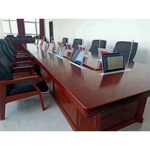 Paperless Conference System Conference Table Pop Up LCD Monitor Lift 15.6/ 17.3/18.5 Retractable Touch Screen
