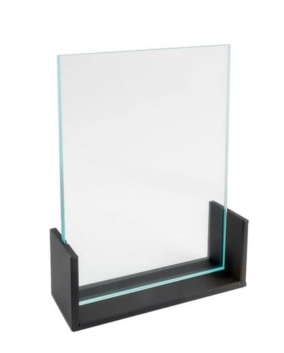 New Green Transparent PMMA Acrylic Menu Rack Display with Black Base 0.3CM Plexiglass Bracket Plastic Material