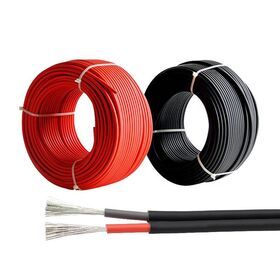 Durable 4mm2 12AWG Double-Core Flat Solar Connector Cables PV Panel Power Cable Wire For Solar Panel