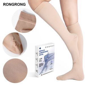 Factory Compression Socks Varicose Vein Swelling Knee High Open Toe  Compression Medical Socks For Men&Women