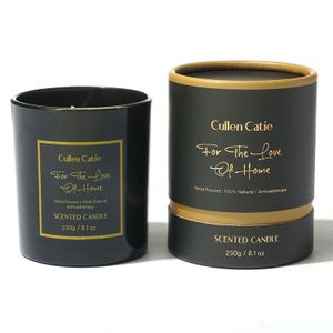 Luxury Custom Logo Pure Soy Wax Glasses Jar Scented Candle hot selling hand made decoration wedding home favors candles OEM&ODM