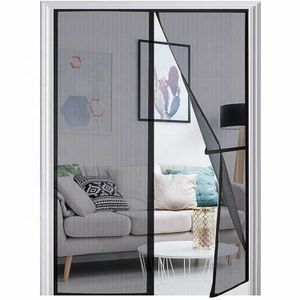 2024 Summer Hot Sales Magnetic Fiberglass Soft Door Net Insect Protector Silent Mesh Polyester Screen Door Curtain