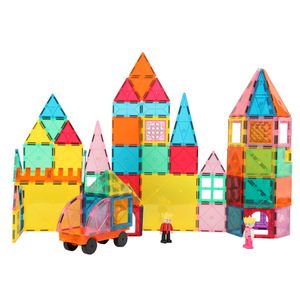 KEBO Hot Sale 120 pcs 2024 New OEM ODM custom  color construction set Magnetic Toys construction building blocks tiles for kids