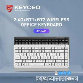 KY-K681 OEM Dual-Mode 2.4G+BT silent office Keyboard Ergonomic design with full-function buttons Computer Accessories