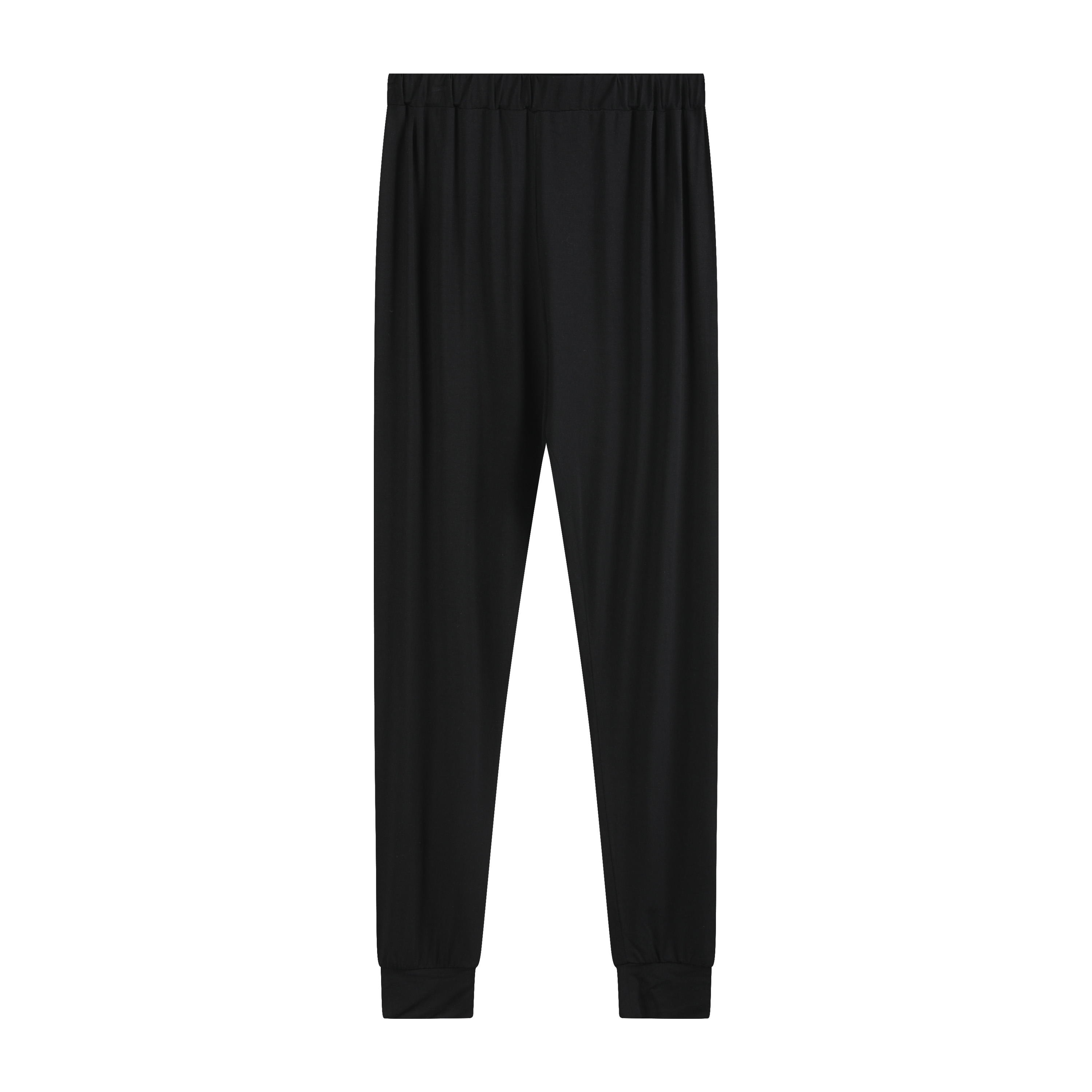 Best Men's Winter Clothing Bamboo Men Trousers Pants Soft Pure Black Loose Pajama Pants with Ankle Tight