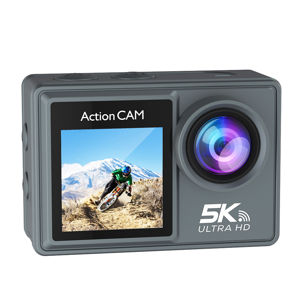 Action And Sports Cameras 5K 60Fps 5K Dual Color Screen Action Camera 5K Action Camera Touch. Screen