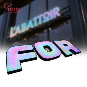 Free Design 3D letter LED Shop Acrylic Sign RGB Multi-Color Acrylic Stainless Steel Channel Letter Advertising Sign