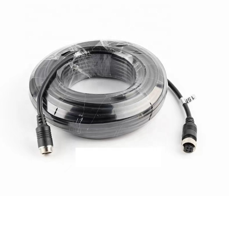 Shenzhen Longtaida Electronics Co., Ltd. 10M Car Audio Extension Cable Plug Waterproof Video Cable Aviation Male to Female 4 Pin truck bus HD tachograph wire Stock5mm