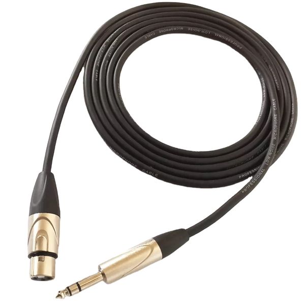 OEM Audio Stereo Wire Connectors XLR Female To Mono JACK 3P To 1/4 Ts Plug Microphone Cable