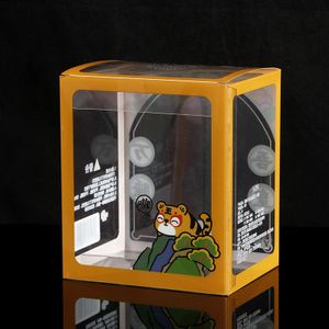 Factory custom transparent PET PVC folding plastic clear pet packaging box with automatic lock