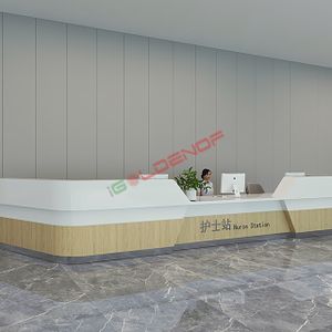 Custom Hospital Reception Desk Nurse Station Service Table Cashier Front Desk Furniture Or Medical Offices