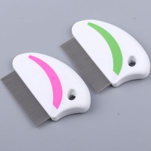 Pet Flea Straight Combs To Remove Lice Super Dense Stainless Steel Needle Beauty Comb For Dogs Cleaning Grooming Custom Logo