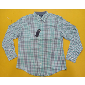 Overrun Apparels/Clothing Branded Labels Men's Long Sleeve Formal Casual Cotton Button Cover Office Business Work Checked Shirts