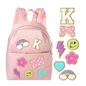 Preschool backpack for girls for children 2-5 years old, kindergarten primary school bag with cute patch, 13 inches tall