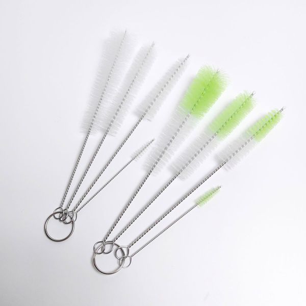 ESD 4pcs Brushes Set Straw Cleaning Brush Kit Pipe Clean Brush for Lab, Restaurant, Home