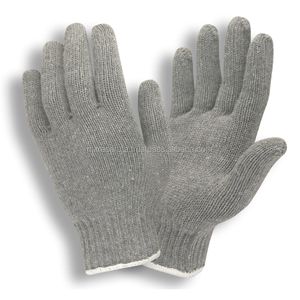 Charcoal Color General Purpose Work Gloves Cotton and Polyester Safety Usage Plain Style Free Sample Big Discount