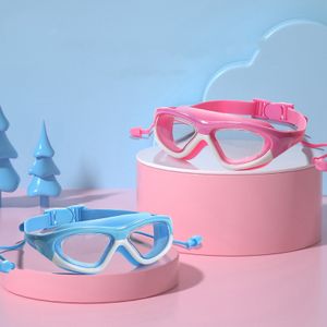 Children's swimming goggles Waterproof and anti-fog large-frame diving goggles headset HD swimming glasses