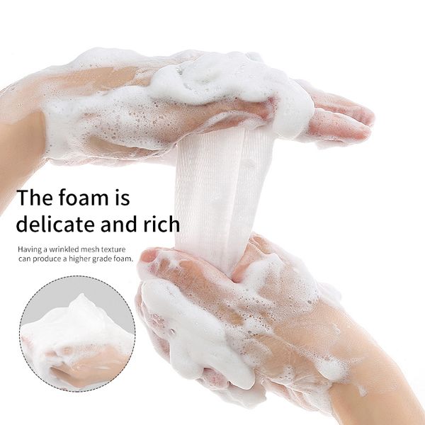 LMLTOP New Soap bag Mesh Facial Cleaning Skin Bubble Tool Eco-friendly Bubble Net Foaming Net Double Layer Soap Bubble Net C069