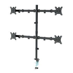 Monitor Desk Mount, Fully Adjustable Stand, Heavy Duty Articulating Desktop Quad Monitor Arms