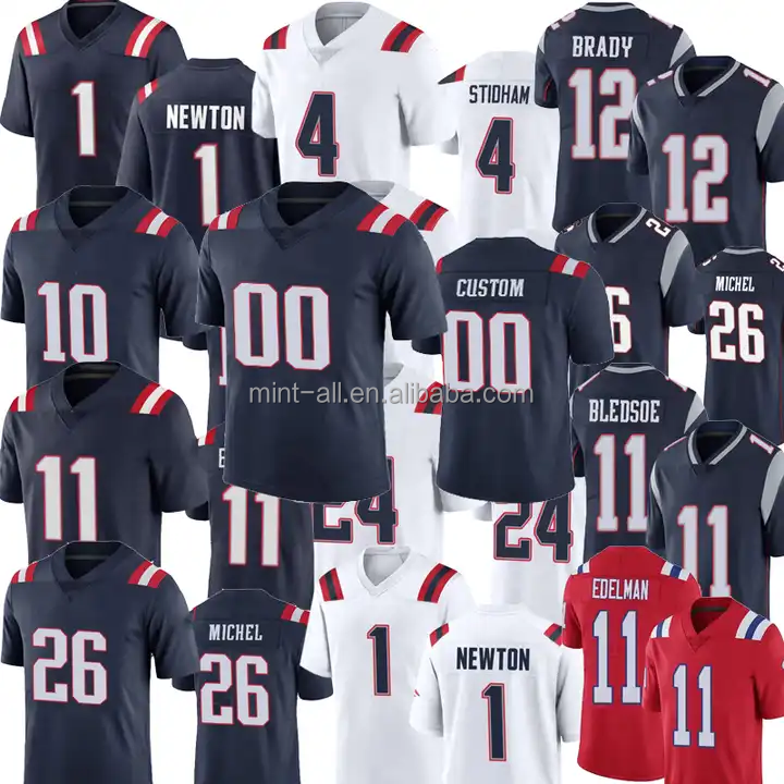 Shenzhen M&T Import and Export Co., Ltd. Men 10 Mac Jones 9 Matt Judon 24 Stephon Gilmore 4 Jarrett Stidham 11 Julian Edelman Stitched American Football jerseys