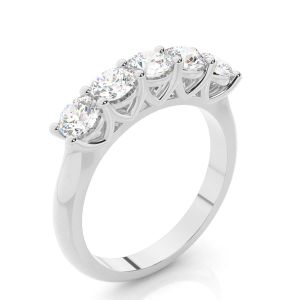 OEM Available of Custom Jewelry 18k White Gold Rings with Natural Round Cut Diamond for Wedding Anniversary Origin from India