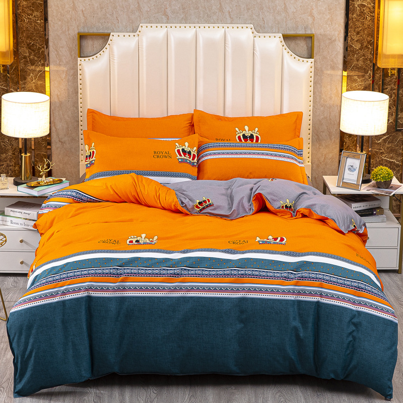 Xuzhou Longmeika Technology Co., Ltd. Luxury Duvet Cover 4 Pieces Bed Sheet Set Comforter Bedding Set with 2pcs Pillow Case Hotel Quality Factory Supply 100% Cotton