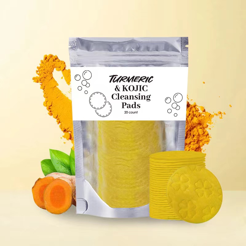 Guangzhou Baiyun District Yongping Xindi Trading Firm (Individual Business Owner) Eco-friendly Facial Makeup Cleansing Reusable Turmeric and Kojic Pads