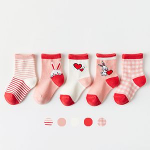 Custom Logo Pink Cute Lovely Pure Cotton Quarter Thick Soft Colorful Sleeping Comfortable Ankle Mid Tube Baby Socks