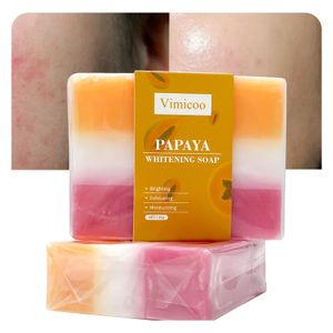 Private Label Organic Face Body Skin Exfoliator Lightening Whitening Kojic Acid Papaya Soap