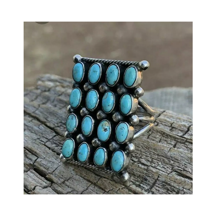 Arizona Turquoise Ring 925 solid Sterling Silver Custom Wholesale Jewelry For Women And Girls Handmade Silver Rings Suppliers