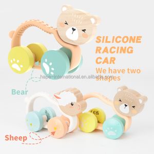 Silicone Pull String Baby Early Sensory Wooden Book Busy Board Educational Montessori Toy For Toddlers Kids 6-12 Months