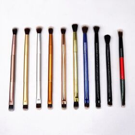Double Eye Brush Sexy Woman Rose Gold Cosmetic 2 in 1 Double Sided Eyeshadow Concealer Powder BrushesPopular