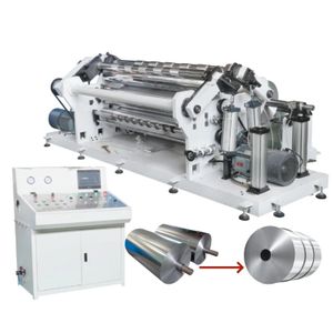 automatic Aluminum foil rewinding paper cutting coil slitting rewinding machine computer controlled slitter