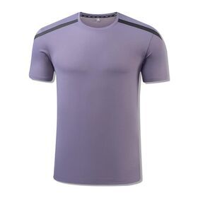 Men's round neck T-shirt quick dry breathable fitness short sleeves tshirt for running training