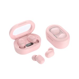 2024 New design Macaron transparent cover digital display TWS true wireless earbuds in-ear design pain free