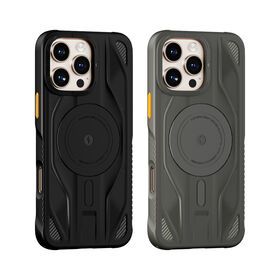 Shockproof Anti-Scratch Phone Case for iPhone 16 Pro Max Magnetic Back Case Cover PC+TPU Anti-fall Mobile Phone Cover