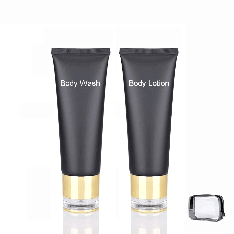 Guangzhou Jinpin Lan International Biotechnology Co., Ltd. Private Label Custom Logo Body Care Kit 100ml Body Wash Shower Gel & 100ml Body Lotion In A Set Deep Cleansing Moisturizing