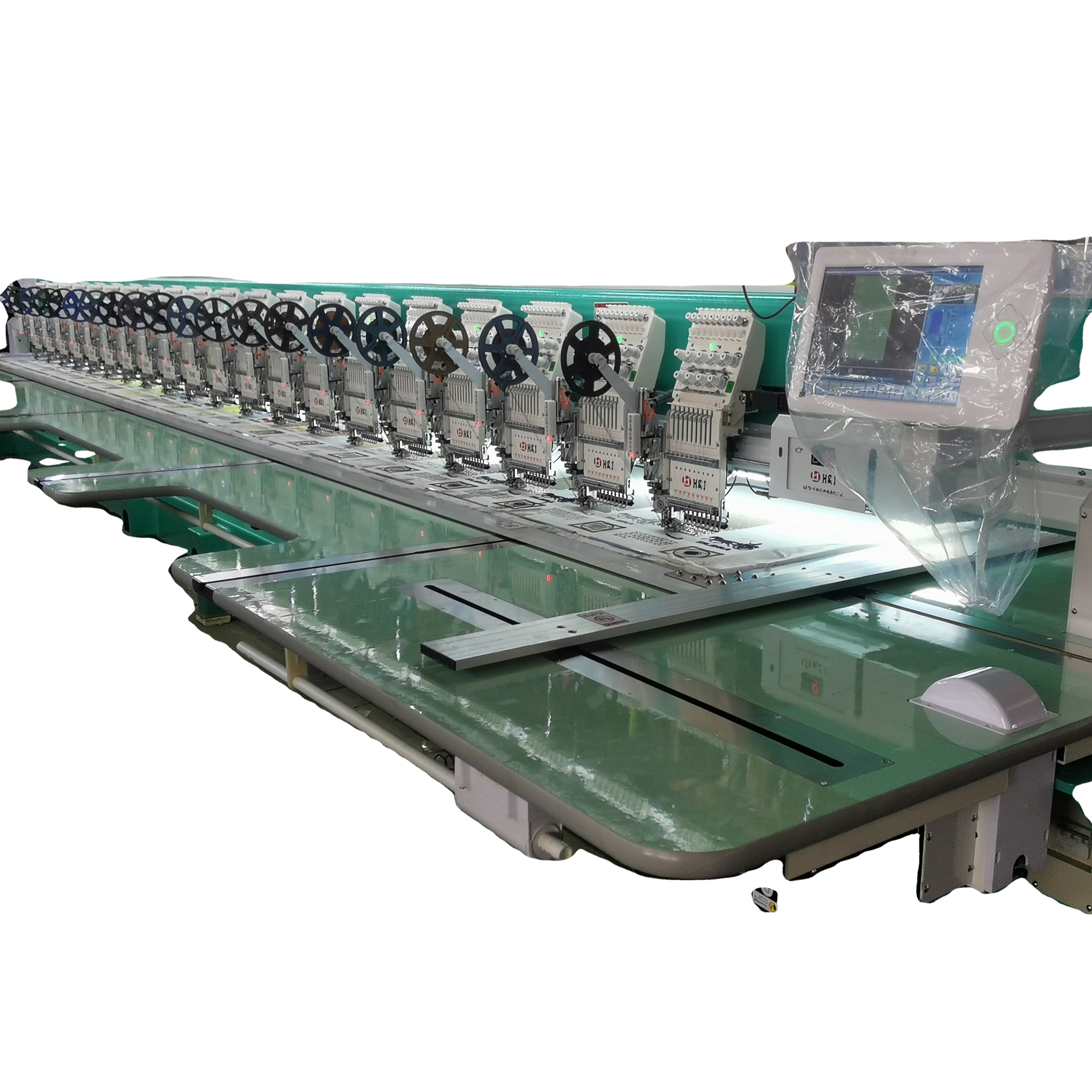 Zhuji Hengjiu Machinery Co., Ltd. China produces high-speed flatbed 12 head computerized embroidery machines