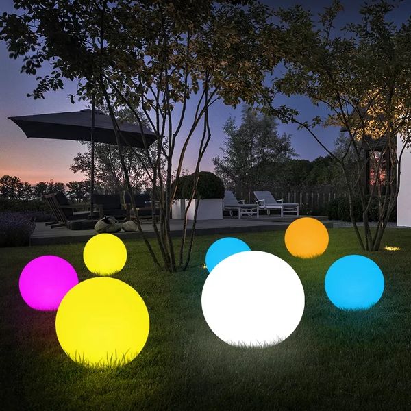 Led Round Ball Solar Energy Swimming Pool Light Colorful Landscape Outdoor Rainproof Lawn Beach Decorative Lamp